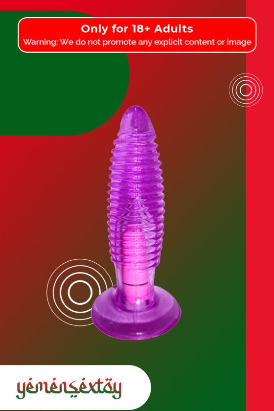 Purple Jelly Anal Vibrating Butt Plug With Suction Cup AD-024