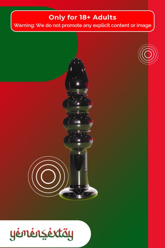 Black Beaded Glass Dildo Sex Toy GD-005